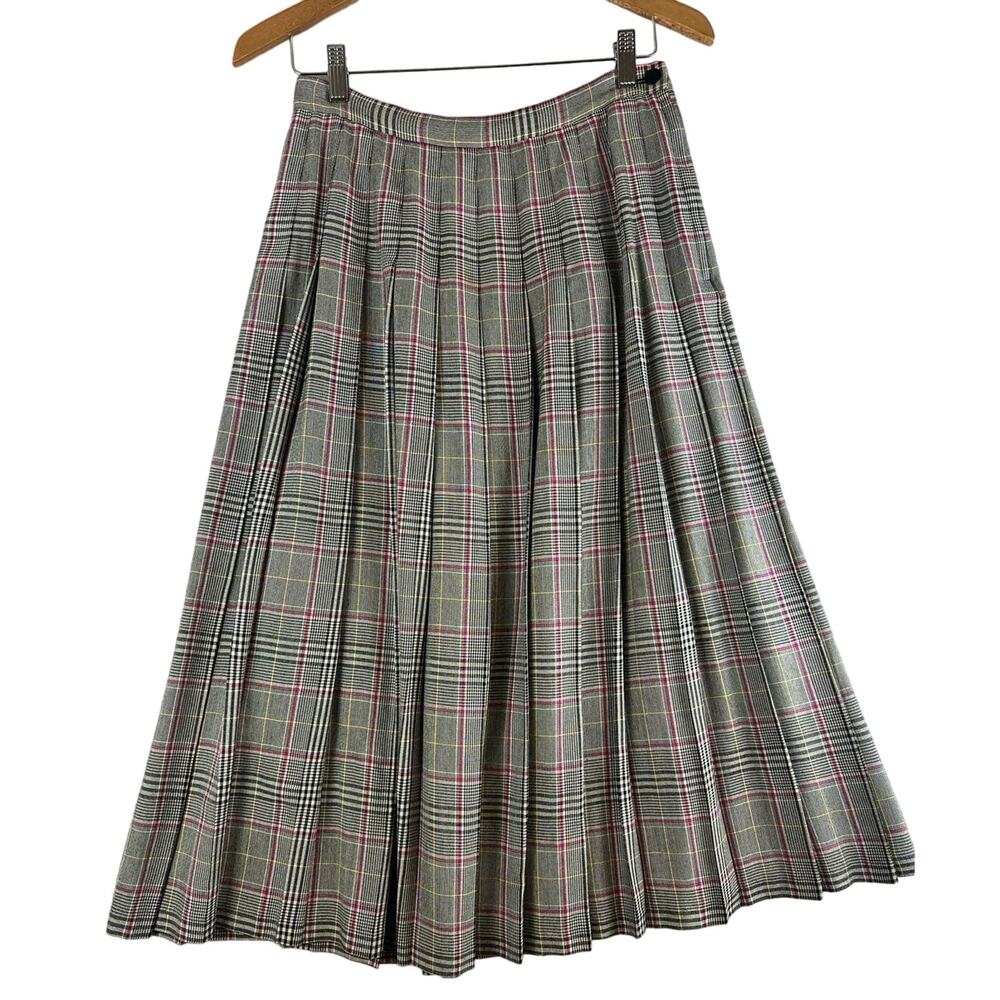 Pendleton Sophisticates VTG Pleated Plaid Skirt SZ 10